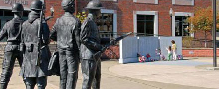 Veterans Square in downtown Fairmont, WV